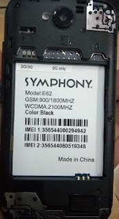 Symphony E62 Firmware 100% Tested Free Download/Stock Rom/Latest Flash File/Original/Update File/New Version.