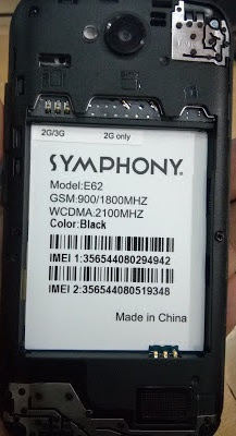 Symphony E62 Firmware 100% Tested Free Download/Stock Rom/Latest Flash File/Original/Update File/New Version.