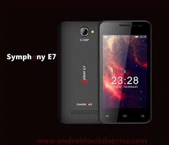 Symphony E7 Firmware Free Download/Stock Rom/Latest Flash File/Original/Update/New Version.